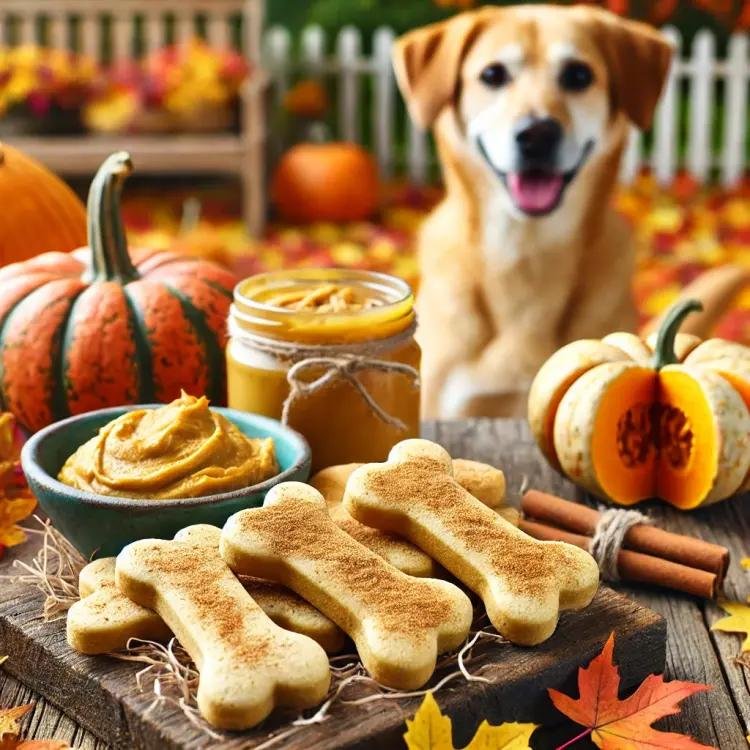 Easy Pumpkin and Peanut Butter Dog Treats